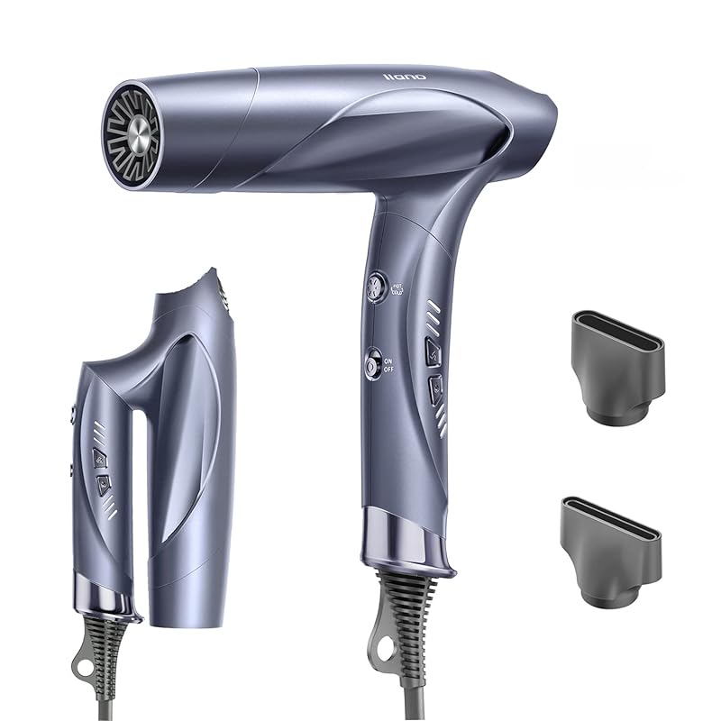 llano ドライヤー 大風量 高風速 2023進級版 サロン級 速乾 ヘアドライヤー 21m/s 中和イオン&温冷リズムモード搭載 熱ダメージ抑制 プラスマイナスイオン発生器 折り畳み式 コンパク