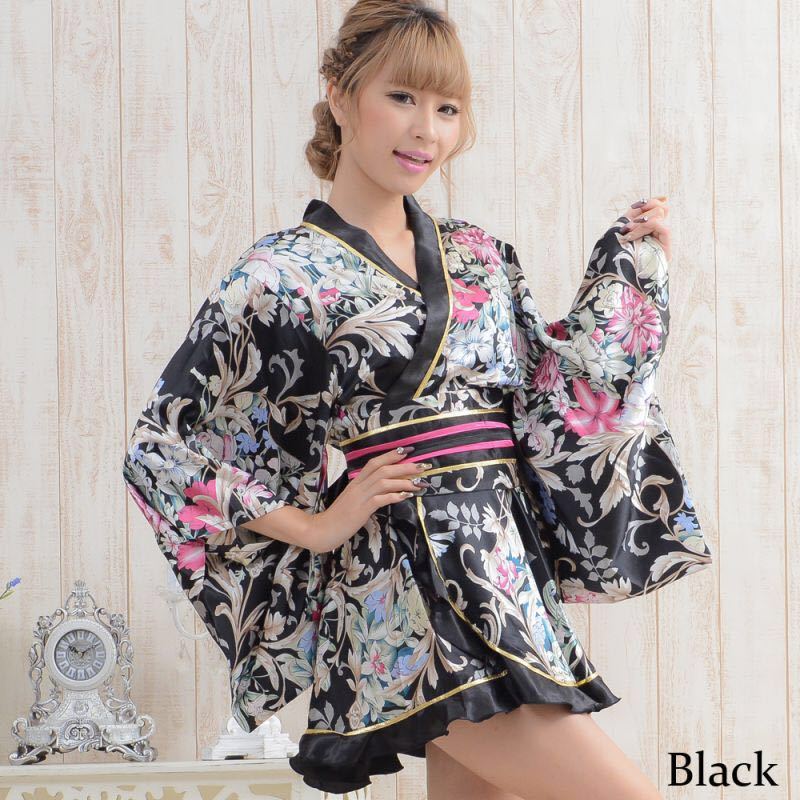 新品発売メイド服コスプレ衣装宅舞和风花魁演出着改良着物
