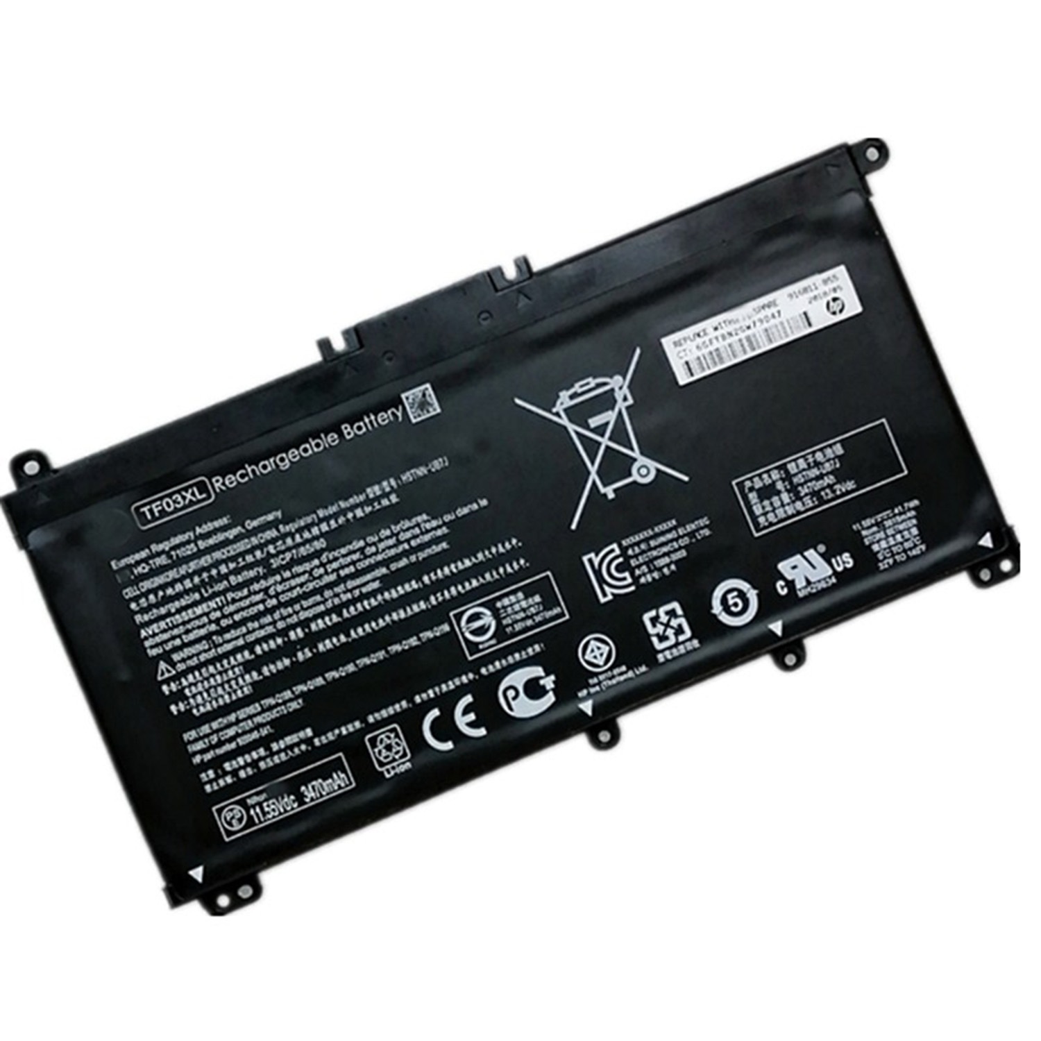 TF03XL 電池・HPノートパソコン互換 41.9Wh TPN-C131/Q201/Q188/Q189/Q190/Q191/Q192/Q196 14-bf 15-CC series 交換用のバッテリ