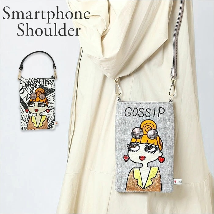 スマホショルダーバッグ レディース 通販 Lyre バッグ スマホバッグ ミニショルダー リタちゃん 合成皮革 合皮 フェイクレザー ショルダーバッグ ショルダーバック バック 鞄 おしゃれ 可愛い