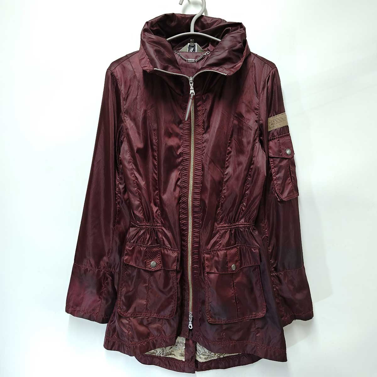 【中古】Goode Rider 乗馬 馬術 ナイロン レイン ジャケット S ボルドー レディース