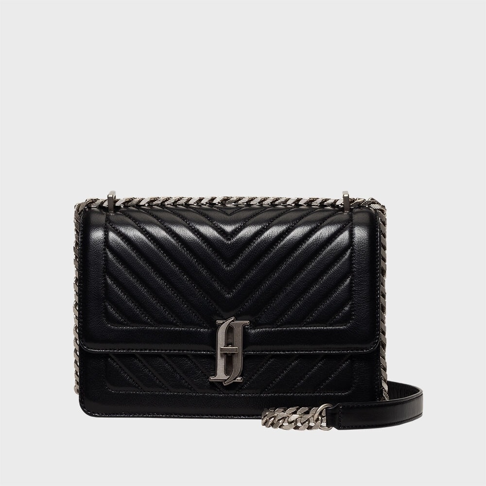 ジュスティーナジョエルキルティングミッドチェーンショルダーバッグ (JHNCHA9AF701BK010) 37,473円