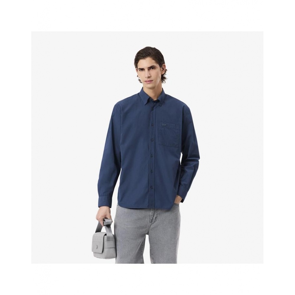 ラコステ メンズ リラックスフィット ポプリン ダイニング シャツ CH9119-55G G5I