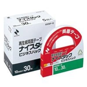 (業務用20セット) ニチバン 両面テープ ナイスタック (ビジネスパック/幅10mm×長さ30m) 5個入り NWBP-10