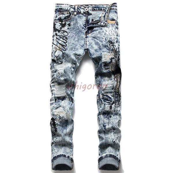 プロモーション最終日 セットジーンズ デニムパンツ メンズ ダメージ加工デニム スキニーデニムパンツ イージーパンツ ジーンズ 細身 美脚 ファッション 春秋 品質保証