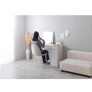 ドレッサー メイクデスク 鏡台 おしゃれ 白 ナチュラルモダン 机 くすみカラー レトロ 木製 木目 チェア付き 化粧台 100cm