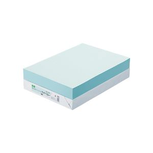 （まとめ） TANOSEE αエコカラーペーパーII B4 ライトブルー 1冊（500枚） (×5セット)