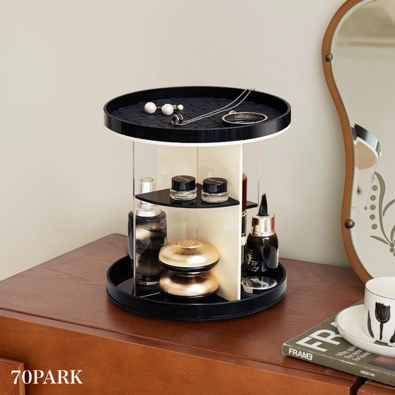 360度 回転 アクリル ラウンド コスメ 収納 ラック 化粧品 香水収納 トレイ おしゃれ 韓国インテリア 韓国雑貨 韓国っぽ インテリア雑貨 韓国 70PARK 10,904円