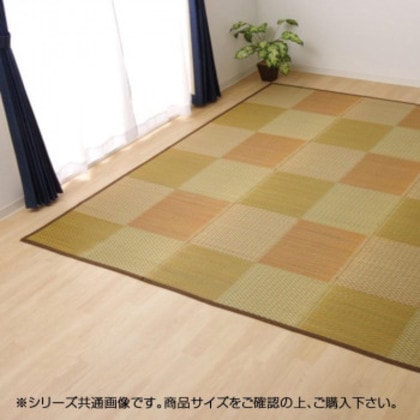 い草花ござカーペット 『ピーア』 ブラウン 団地間2畳(約170×170cm) 4323822