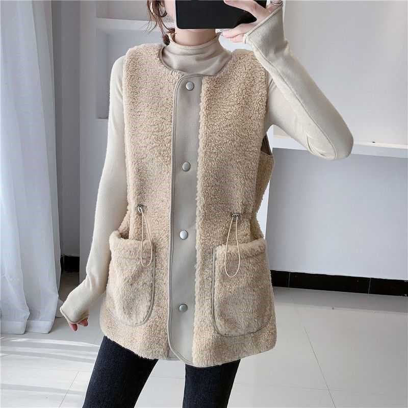 ベストボアベストロングレディース裏ボアあったかフリース裏起毛アウターノースリーブブルゾンボアチョッキジレ防寒前開き