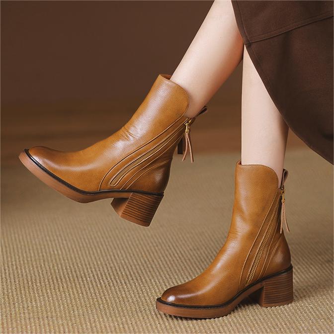 作気質ブーツーシューズシューズショット丈ブーツヒール靴ショートブーツ黒調靴歩きやすいミドルヒール太ヒールスクエア靴福袋ショートブーツ