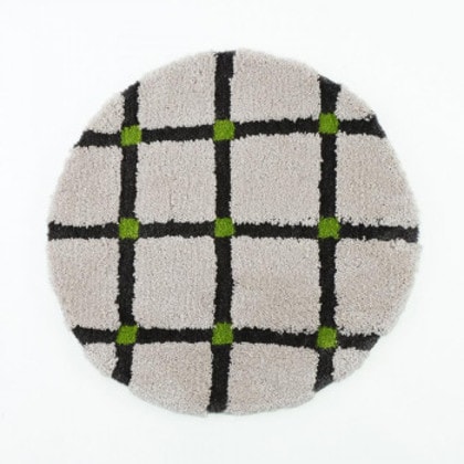 志成販売 格子柄 フック織のサークルマット 直径60cm ナチュラル 108260NT 5,601円
