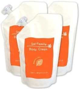 PiNatural ゲルファミリーボディクリーン 詰替用500ml×3個セット（天然アミノ酸ボディソープ）