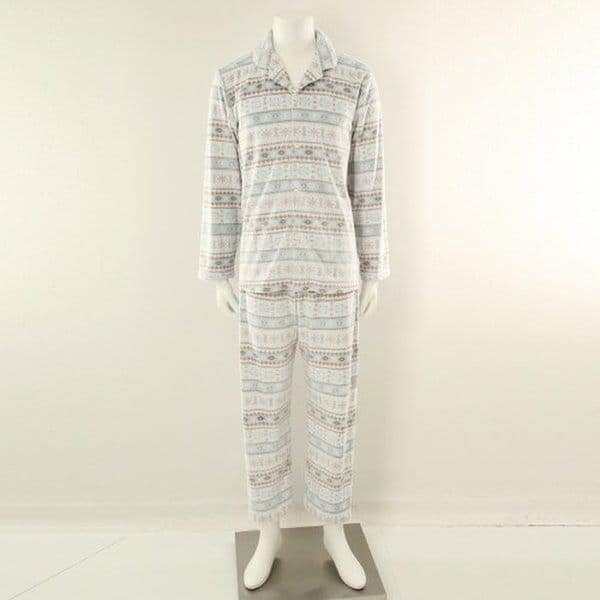 【SALE】VPA4487M ミンク極細糸ノルディック捺染男性パジャマ