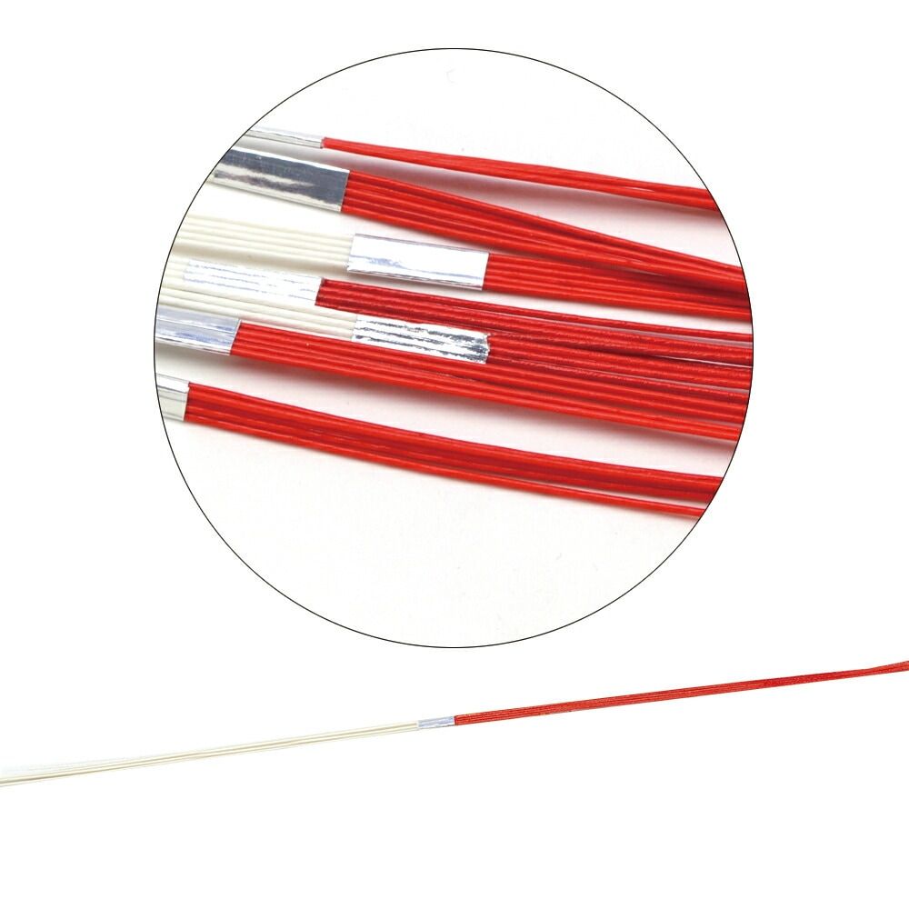 （まとめ買い）ササガワ 水引 白赤15 450mm 100本入 44-115 [x3]