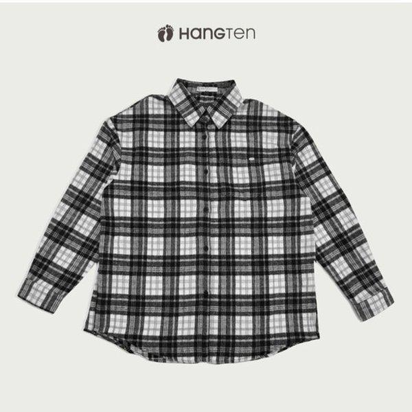 女性チェックオーバーフィットロングシャツ10540-120-827-25A-SH