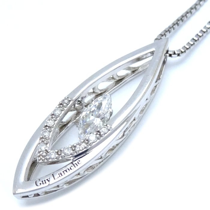 ネックレス キュービックジルコニア ダイヤモンド0.10ct シルバー925/293285【中古】