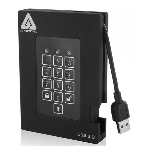 外付けHDD ポータブル Aegis Padlock Fortress - USB 3.0 Solid State Drive A25-3PL256-S256F R2