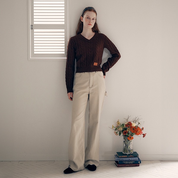 POCKET CARPENTER DENIM PANTS BEIGE