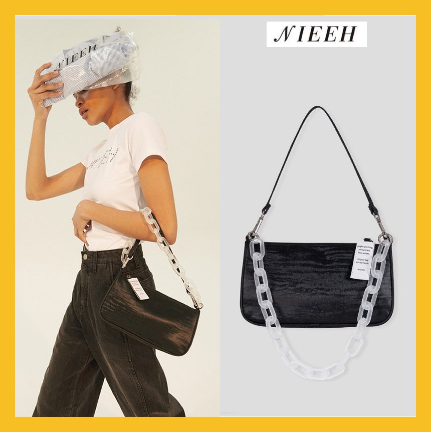 BLACKPINK ジェニ愛用 ENVELOPE WAVE BAG Black (公式正規品)