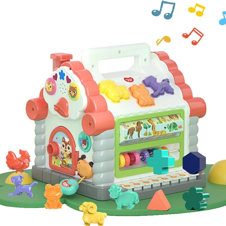 「動画あり」多機能 知育玩具 赤ちゃん おもちゃ 楽器おもちゃ 音と光 早期開発 指先訓練 数学を学ぶ 聴覚発達 色認知 動物認知 図形認知 積み木 おもちゃ 男の子 おもちゃ 女の子 1歳 誕生日