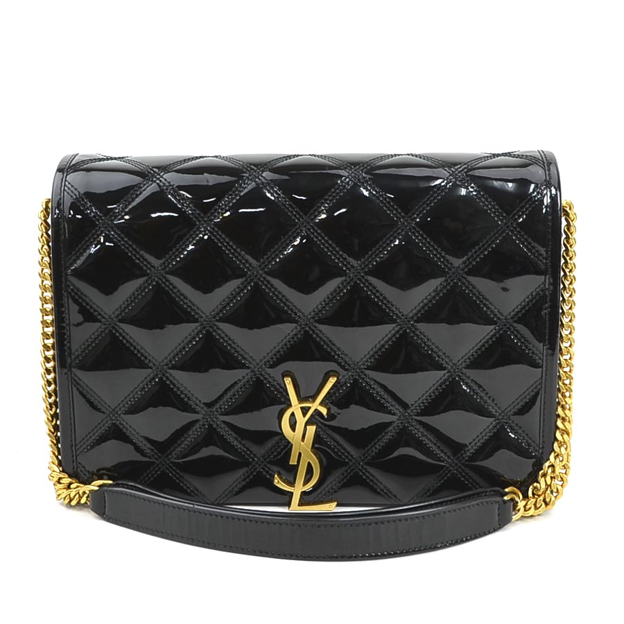 サンローラン SAINT LAURENT ショルダーバッグ パテントレザー ブラック レディース 650769 r11114r