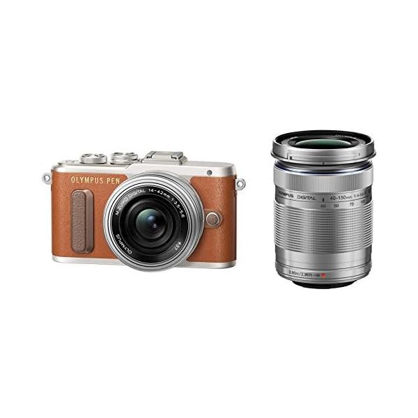 【中古】OLYMPUS ミラーレス一眼 E-PL8 ダブルズームキット ブラウン