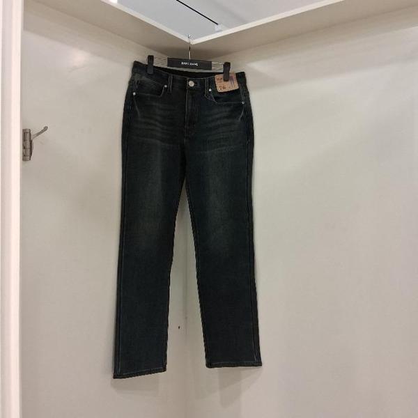 HC17 楽なストレートバンディング裏起毛ジーンズ長めの股下ゆったりとしたストレートミンクボアボンディングジーンズ (S43186323)