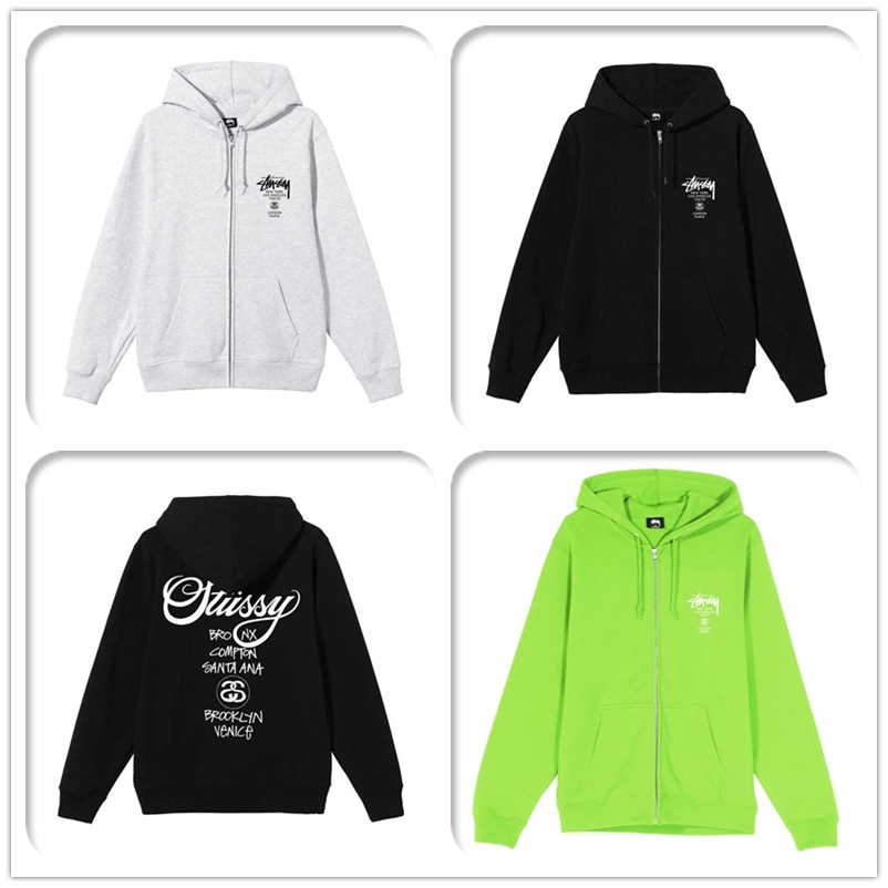 STUSSY（ステューシー）WORLD TOUR ZIP HOODIE スウェット パーカー　プルオーバー 11,500円