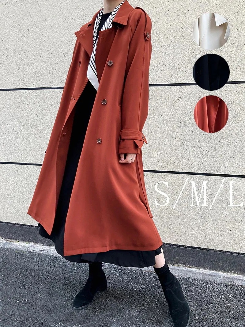 トレンチコート レディース 秋服 春 ロング Aライン ベルト付き オシャレ 着痩せ アウター 韓国
