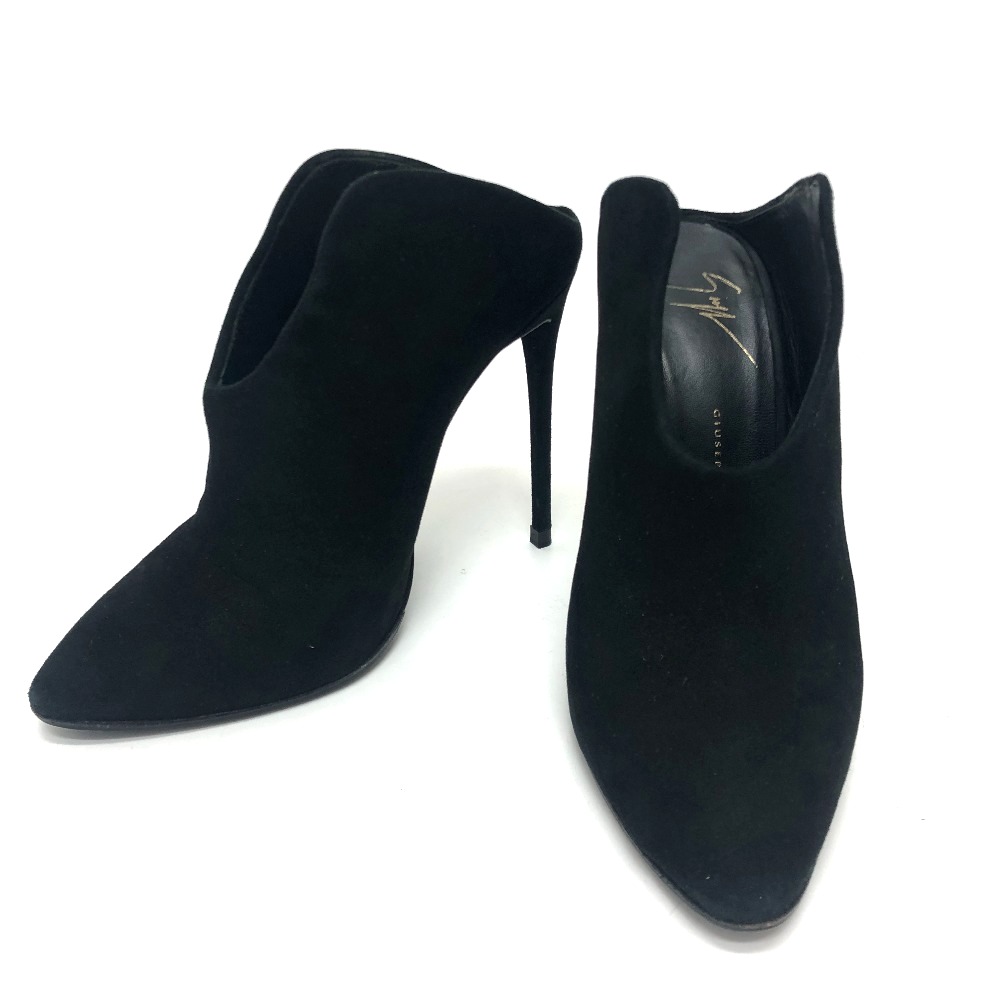 GIUSEPPE ZANOTTI ジュゼッペザノッティ パンプス 靴 シューズ ブーティー パンプス ヒール ハイヒール ピンヒール スエード ブラック