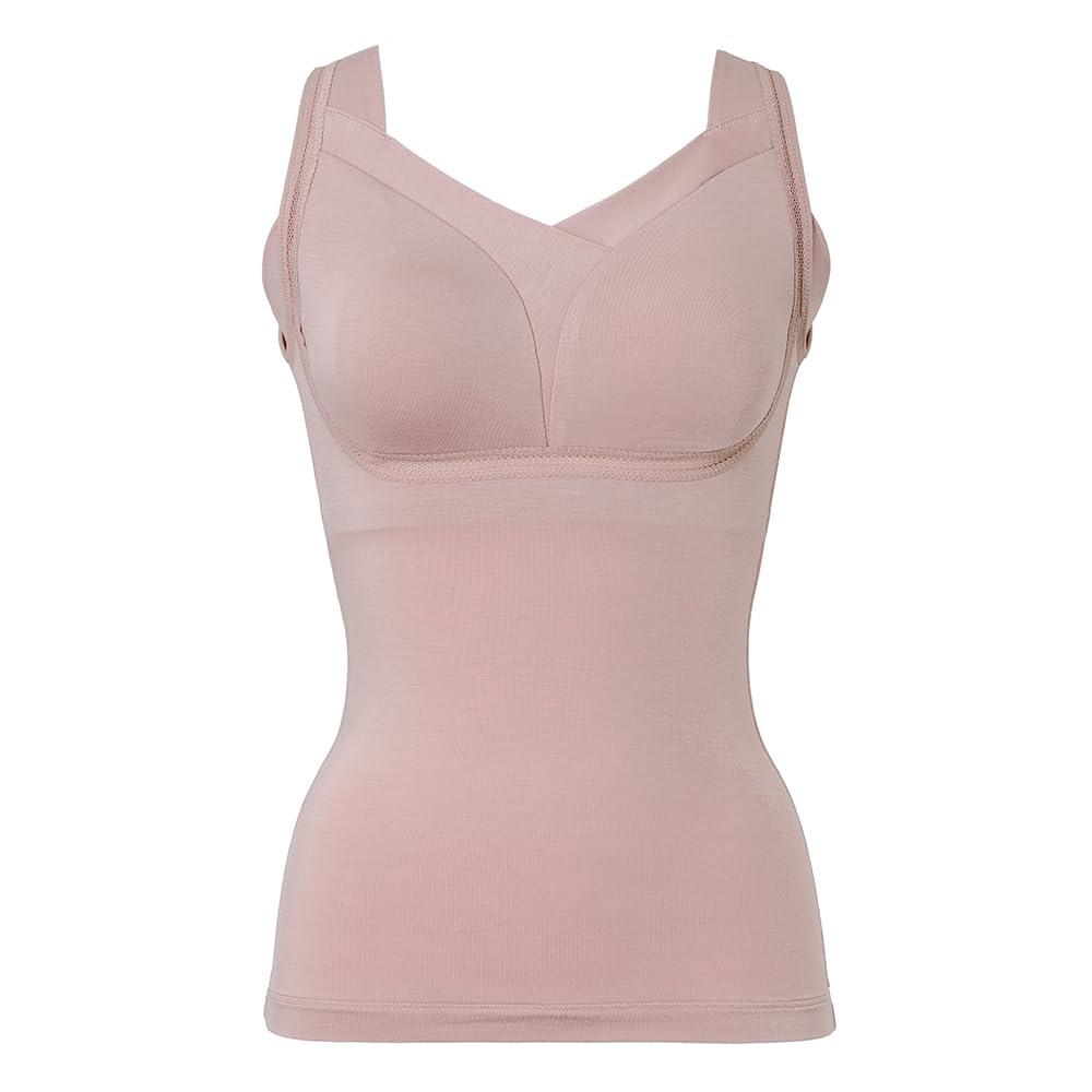 [ブラデリス ニューヨーク] ノンワイヤー補整ブラキャミ ゆきねえとろりソフトシルク混ブラキャミ24 ローズベージュ M