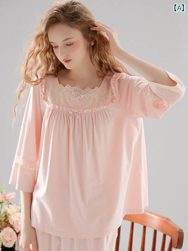 パジャマ　レディース　上下 陳 希秋 パジャマ セット レディース 薄手 春夏 グリーン ホームウェアは 外出 着と しても 着用 可能