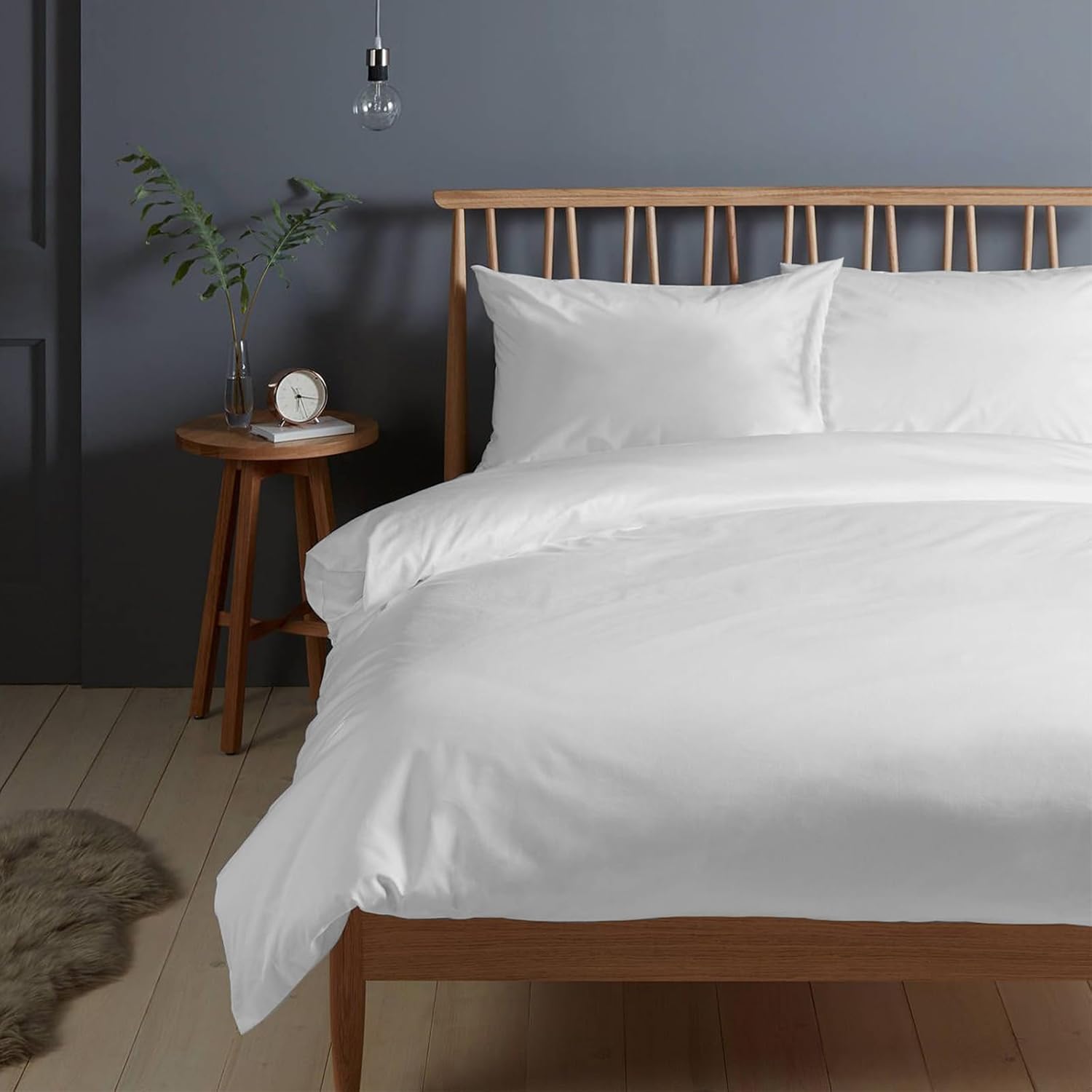 Pizuna (ピズナ) 布団カバー ダブル 4点セット - 100%コットン高級400スレッドカウントロングステープルコットンサテン織り洗濯機で洗える布団カバーセット - 内容: