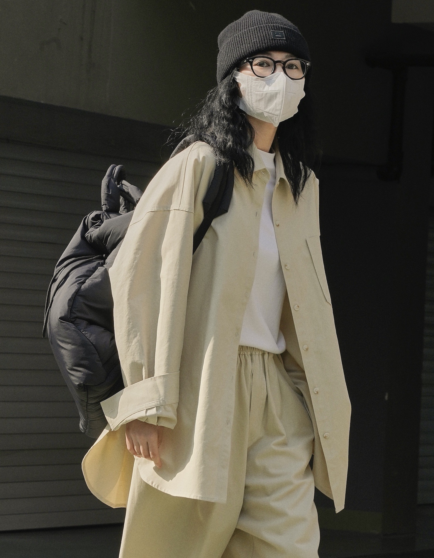 シャツジャケット オーバーサイズ シャツ シンプル 長袖 コットン 無地 カジュアル 春夏 ボックスシャツ TKOR0031