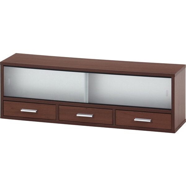 不二貿易 52184 カウンター上収納サージュ 90幅 BR ブラウン