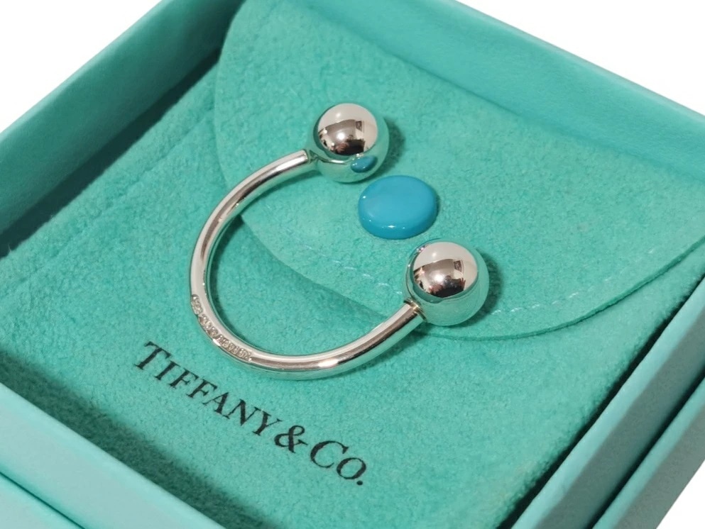 期間限定SALE・正規品・新品・未使用・送料無料 Tiffany&Co. SCREW BALL KEY RING STERLING SILVER ティファニー スクリュー ボール キーリング