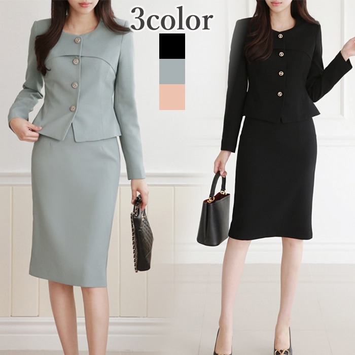 セットアップ レディース 秋冬 セレモニー スカートスーツ 上品