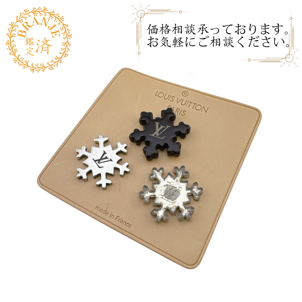 M65390 キット ピンズ エトワール デ ネイジ プッシュピン 3点セット 雪の結晶 スノーフレーク プラスチック ブローチ ブラック