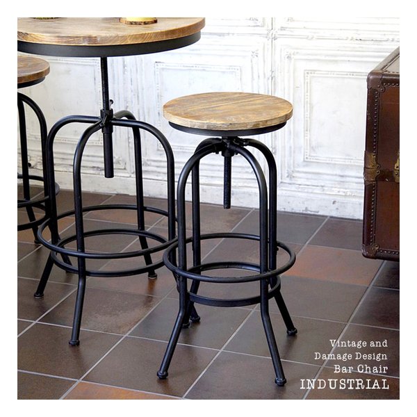 バーチェア INDUSTRIAL（インダストリアル） カフェスツール/ハイスツール/BK KNC-A400 BK