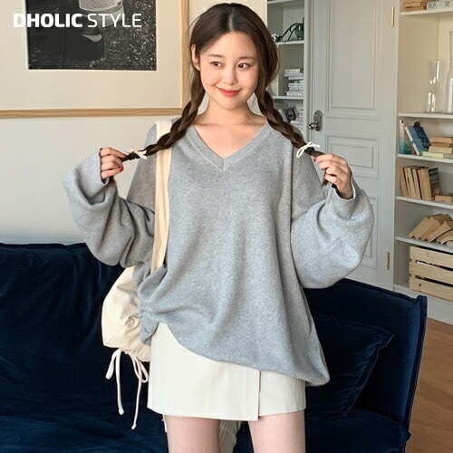 オーバーフィットVネックニット・p631828