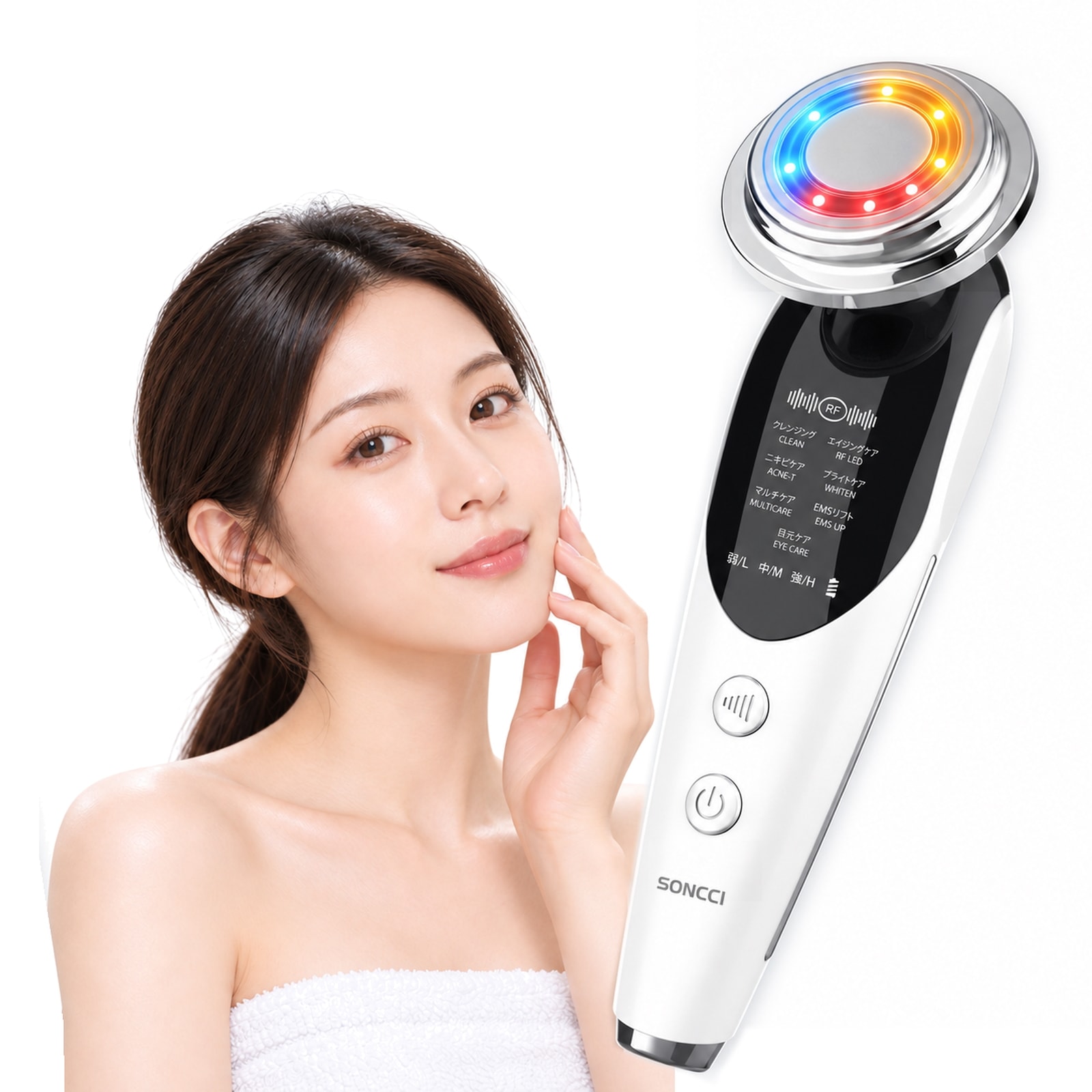 Qoo10] SONCCI 【Q10限定価格】美顔器 EMS RF美