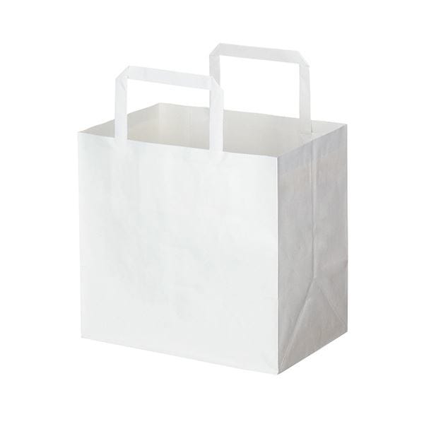 （まとめ） HEIKO Hフラットチャームバッグ220-1 白 #003277305 1パック（50枚） 5セット