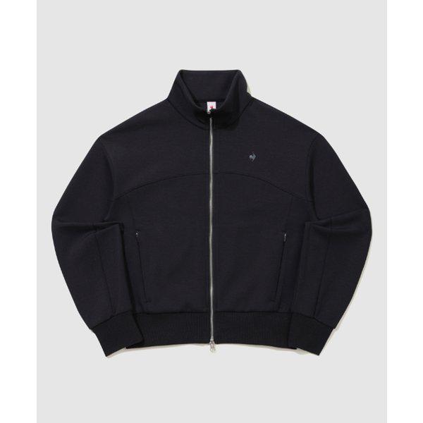 女性モダールダブルテンションルーズフィットハイネックジップアップ B1 QQ322OFT81 BLK OAT