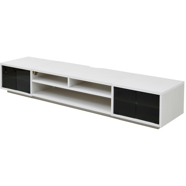 JKプラン FTV-LOWSET-GGWH ホワイト [テレビ台 ロータイプ(ガラス扉)] メーカー直送