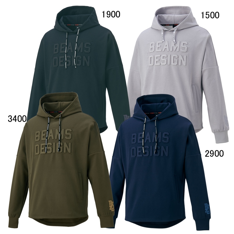 ZETT BEAMS DESIGN スウェットパーカー 野球 ソフト ウェア ビームス パーカー 24AW (BOS75002)