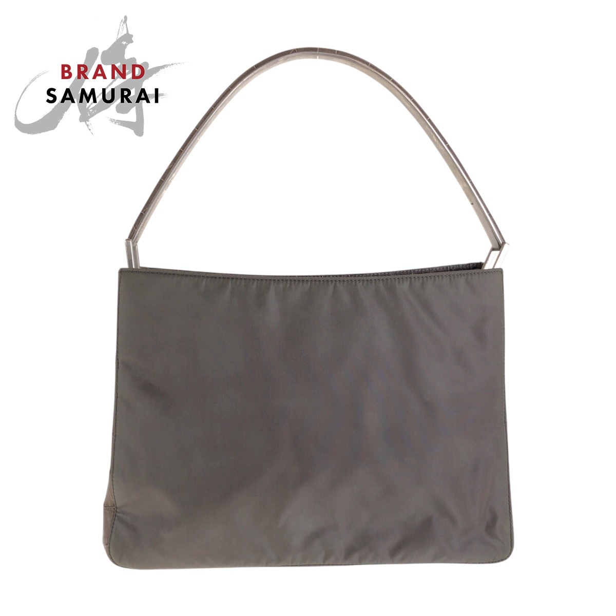 テスート クロコ型押し グレー シルバー金具 ナイロン ハンドバッグ ショルダーバッグ レディース 502920