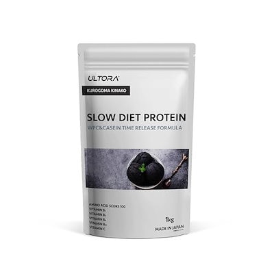 他サイト： ULTORA ウルトラ スロープロテイン ホエイ カゼイン プロテイン 黒ゴマきなこ風味 1kg 国産 ホエイプロテイン カゼインプロテイン ぷろていんの商品画像