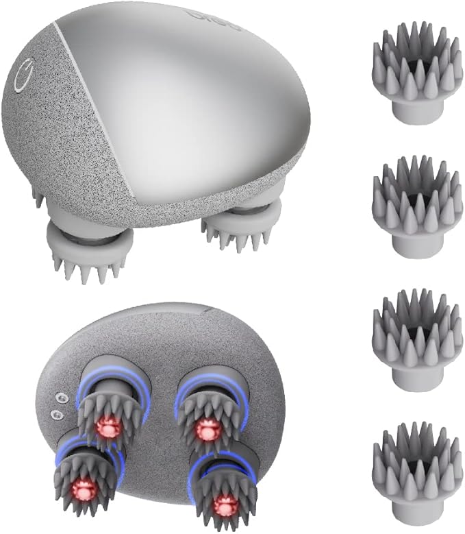 電動頭皮ブラシ ヘッドスパ 頭皮ケア 3Dムーブ 温熱 シャンプーブラシ IPX7防水 乾湿両用 軽量 頭皮ケア 全身使用可 コードレス 持ち運び便利 男女兼用 プレゼント 誕生日 ギフト scalp