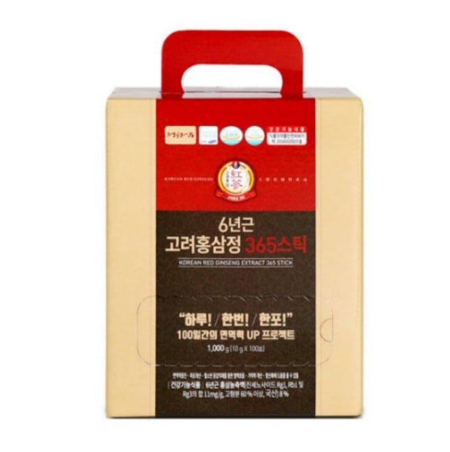 Jung Won-Sam 6年根紅参精濃縮液365スティック(10gx100ea)/免疫力改善/濃縮液/親プレゼント/人参